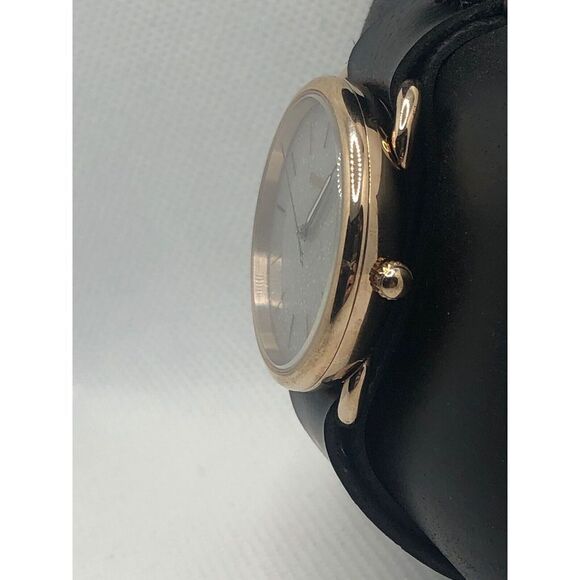 Fossil ES4421 Women's Black Leather Analog Pink Dial Quartz Genuine Watch HK59 - Picture 2 of 9